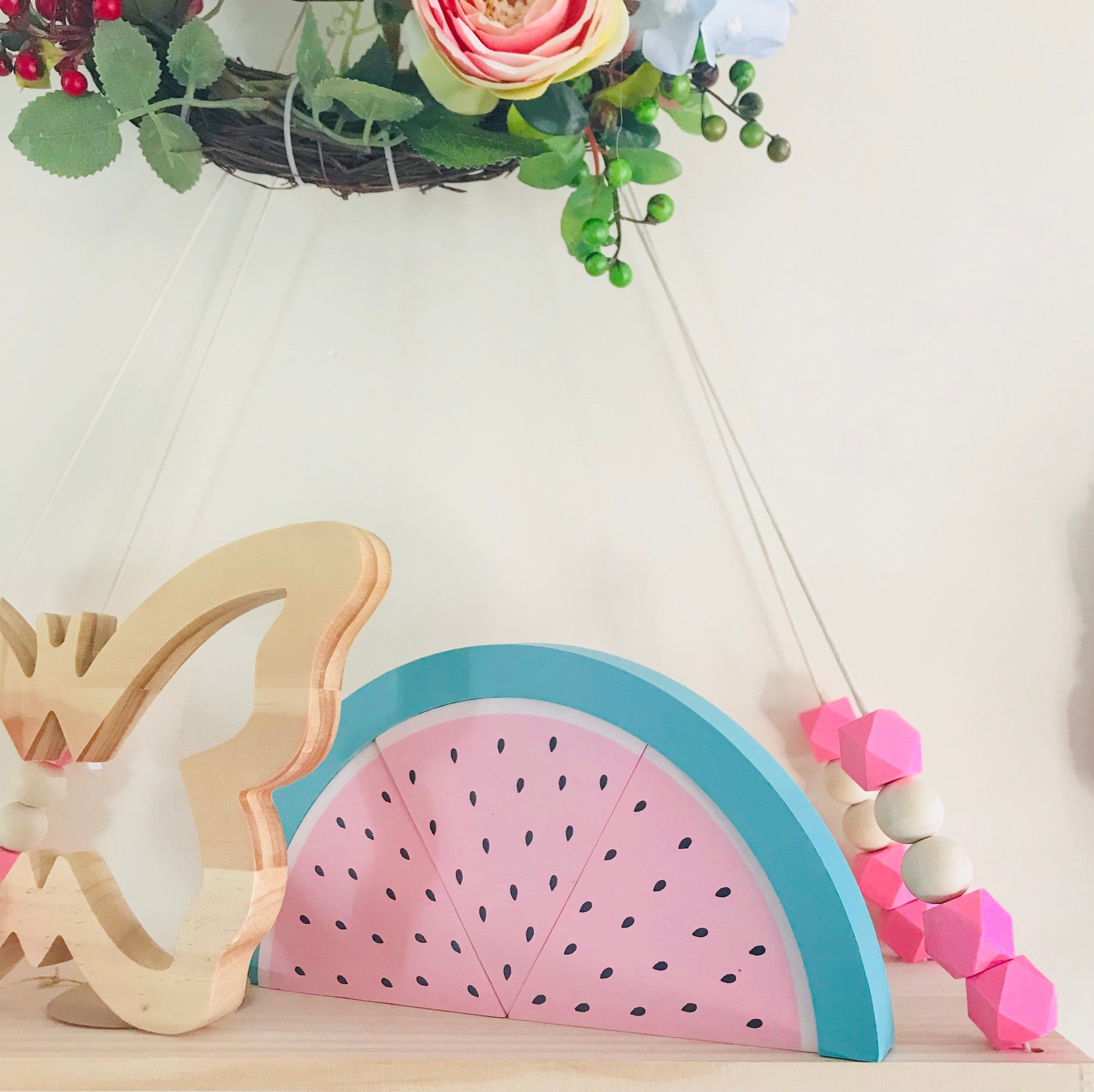 Watermelon puzzle, a fruity and educational toy.
