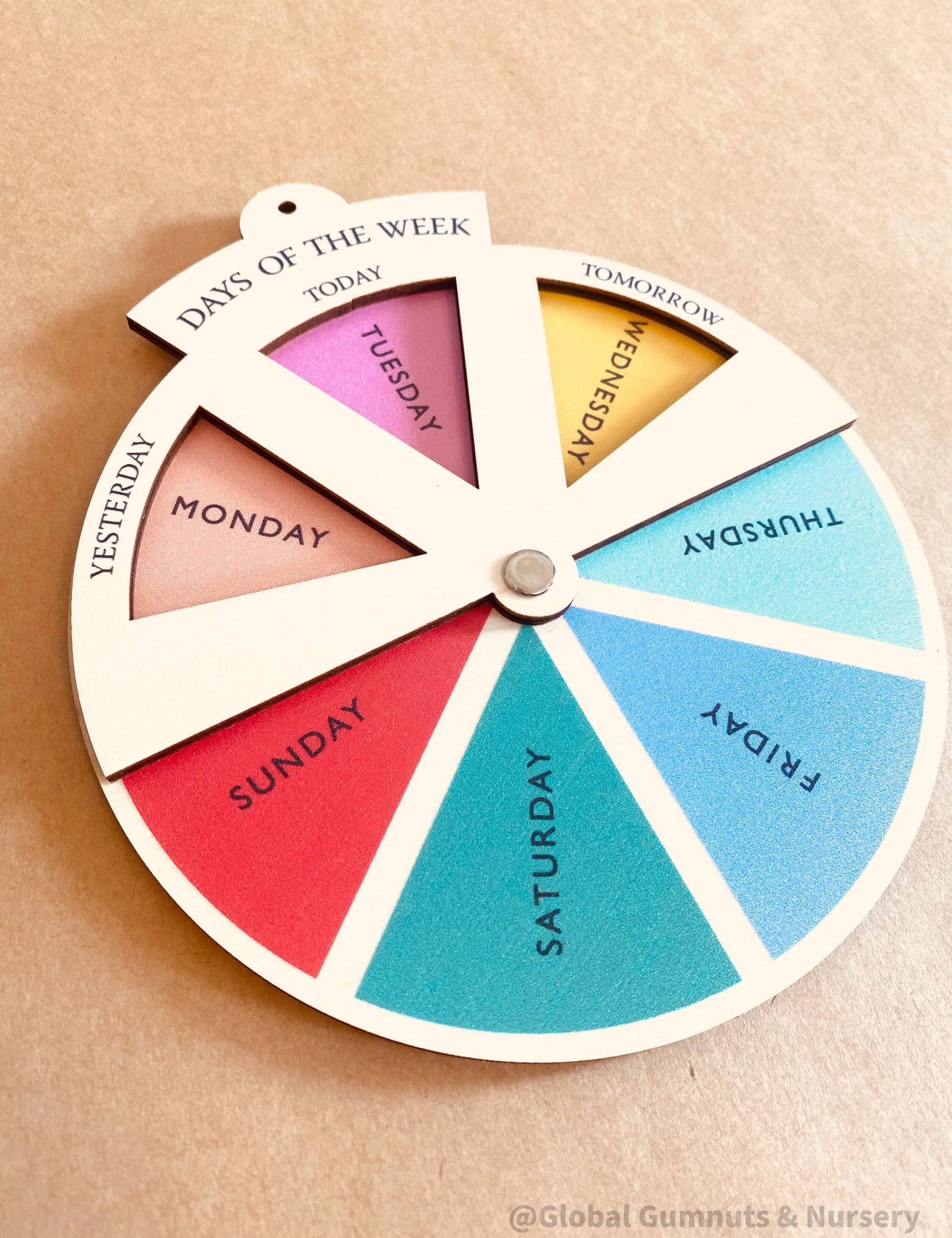 Days of the Week Wheel: Interactive wheel to teach the days of the week.