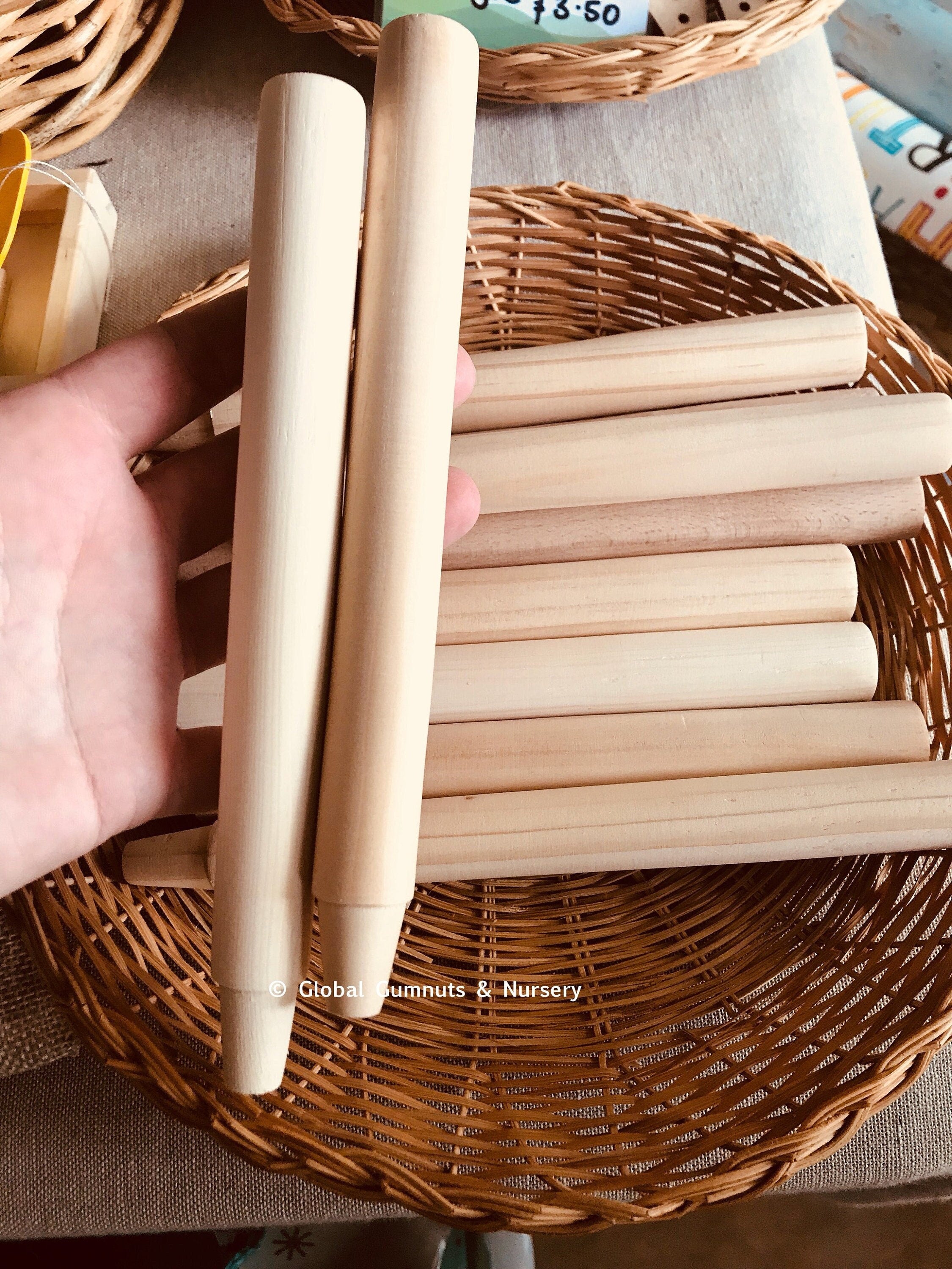 Handcrafted Wooden Crayons: Unique, natural crayons made from wood.