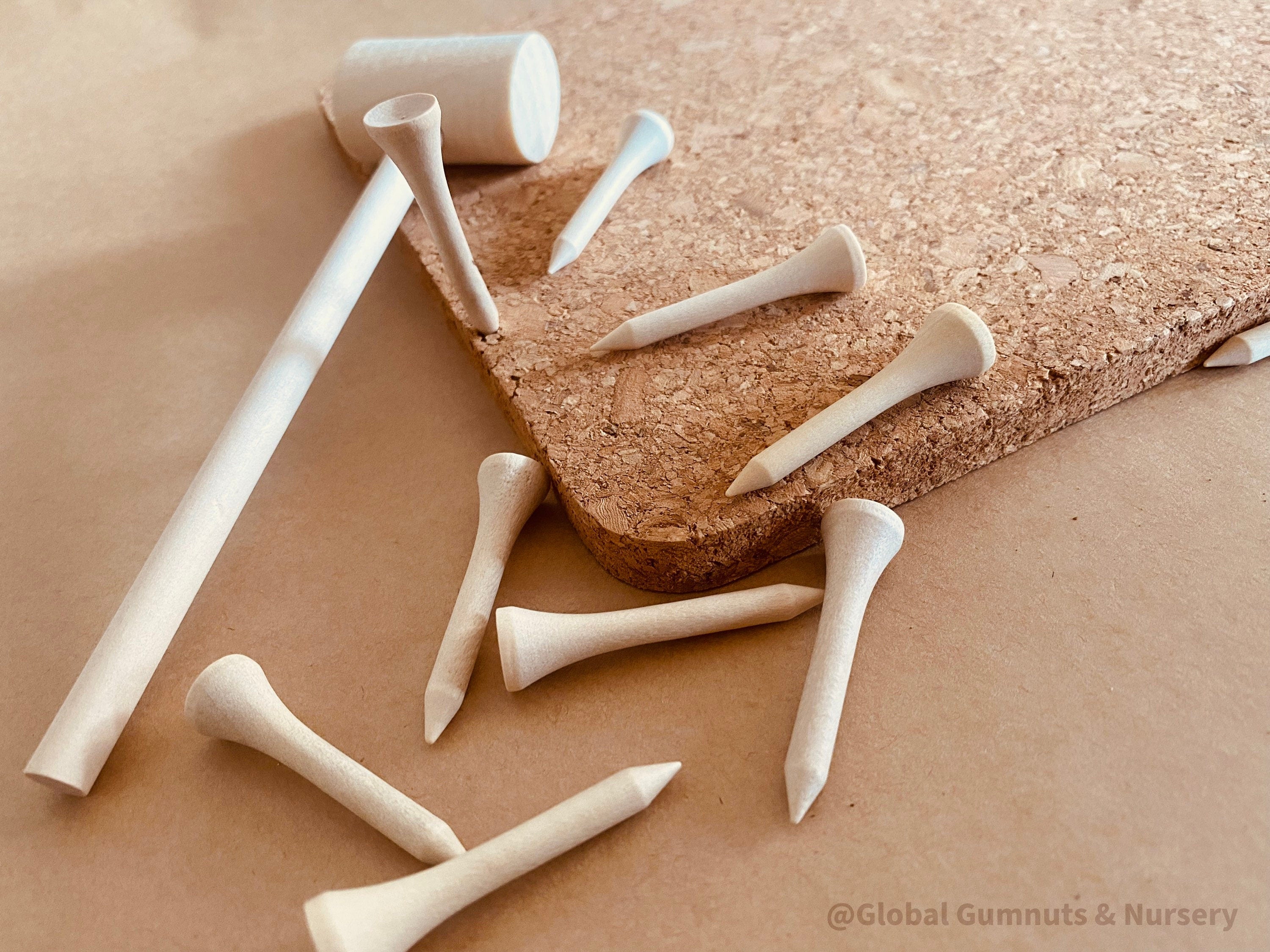 CORK and Tools Set: Kids’ wooden hammer and nail set with corkboard and wooden nails for creative crafting and playdough fun.