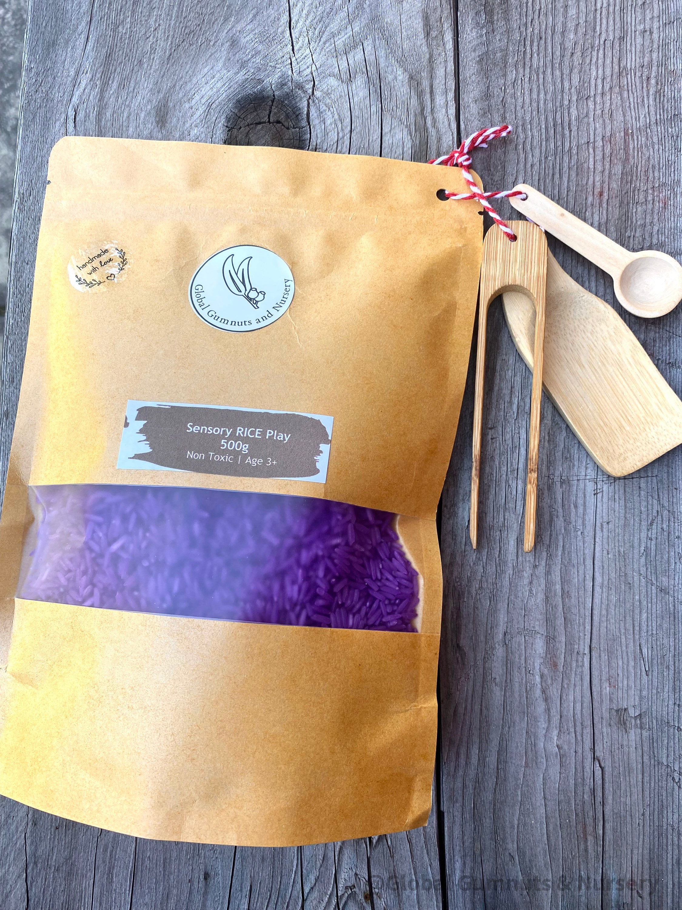 INDIGO Vibrant Sensory Rice: Indigo sensory rice, perfect for tactile play, available in 200 or 400 grams.