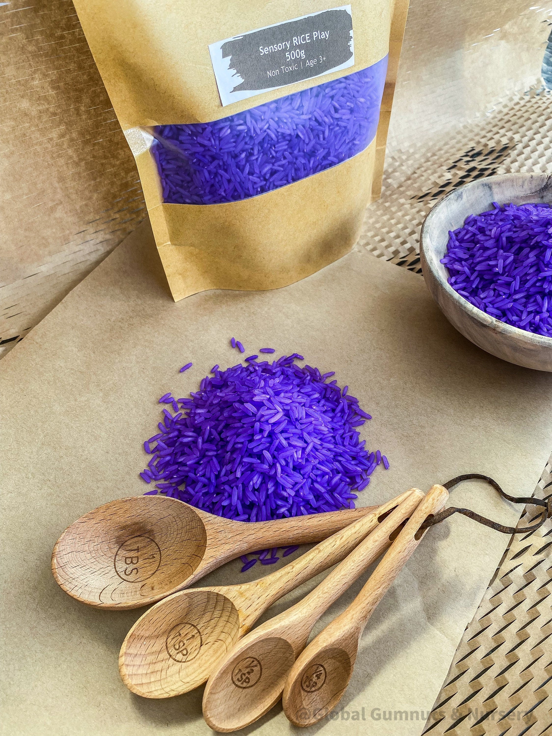 INDIGO Vibrant Sensory Rice: Indigo sensory rice, perfect for tactile play, available in 200 or 400 grams.