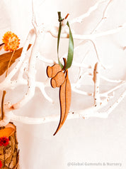 Gum leaves Ornament: Australian gumleaf ornament for Christmas decor.