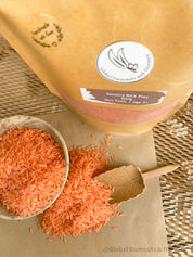 Vibrant Sensory Rice: Colourful sensory rice available in seven rainbow colours, designed for creative sensory play, with optional tool sets.