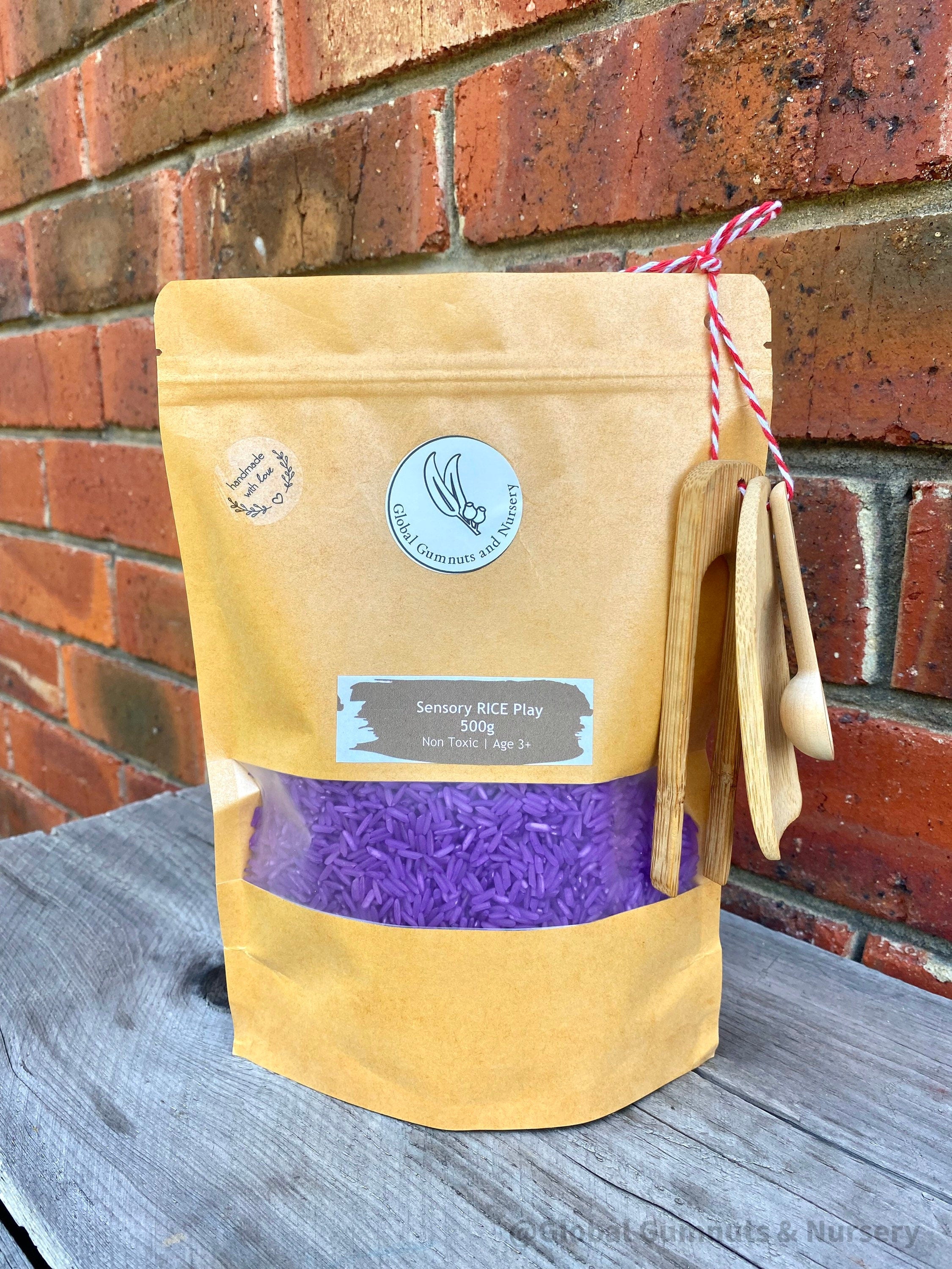INDIGO Vibrant Sensory Rice: Indigo sensory rice, perfect for tactile play, available in 200 or 400 grams.