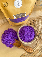 Purple Violet Sensory Rice: Vibrant sensory rice in rainbow hues.