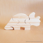 Stegosaurus Puzzle: Handmade, eco-friendly stegosaurus wooden puzzle.