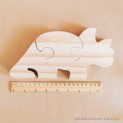 Stegosaurus Puzzle: Handmade, eco-friendly stegosaurus wooden puzzle.