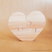 Wooden Heart Jigsaw Puzzle – I Love You!: Heart-shaped wooden jigsaw puzzle, perfect for gifting or early learning play.