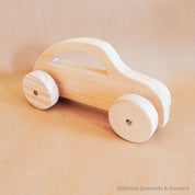 Personalized Push Car: Eco-friendly wooden push car with customization options.
