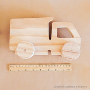 Personalized Wooden Truck: Sustainable wooden truck toy with customization.