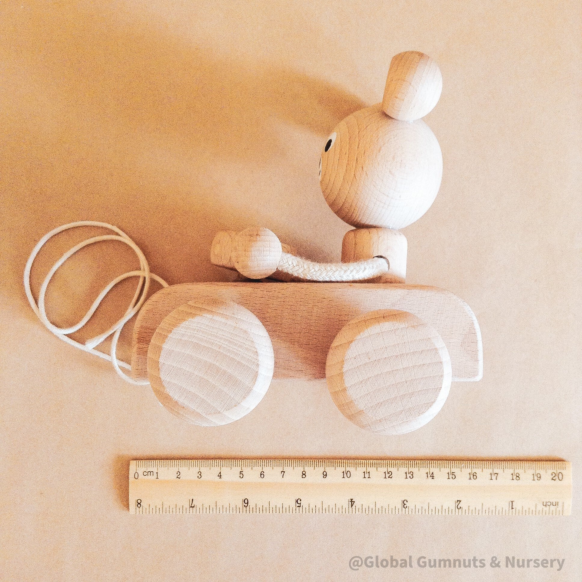Whimsical wooden push-pull toy, handcrafted and eco-friendly fun for kids.