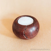 Wooden tea light candle holder, handmade in the Perth Hills from Jarrah wood.
