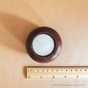 Wooden tea light candle holder, handmade in the Perth Hills from Jarrah wood.