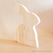 Rabbit Puzzle – Easter Celebration Table Piece: Two-eared rabbit puzzle, perfect for Easter decor or as a playful tabletop item.