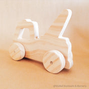 Tow Truck Push Pull Toy – My First Car Gift: Wooden tow truck toy designed for toddlers, perfect for imaginative play.
