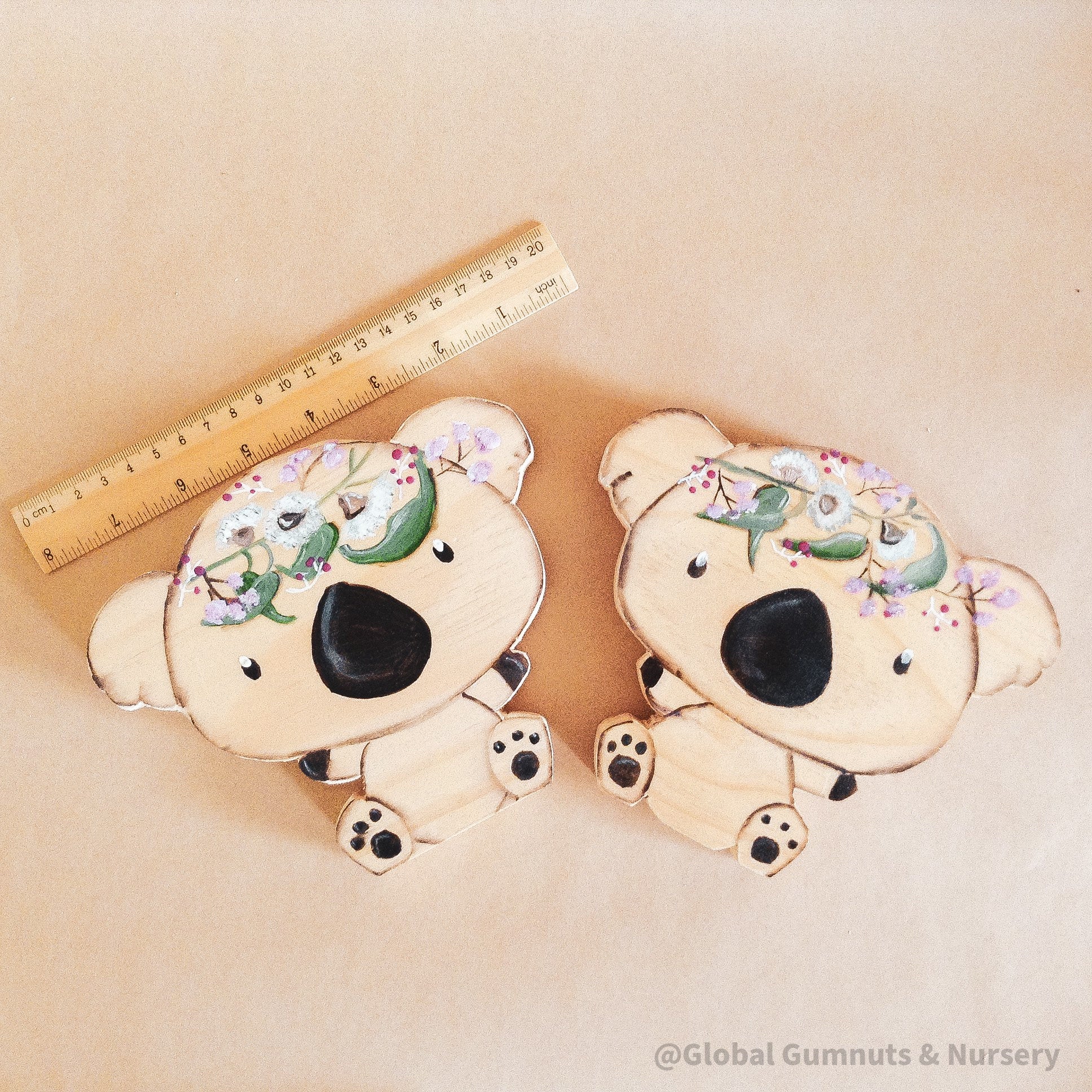 Koala shelfie, a handmade decor piece celebrating the Australian koala.
