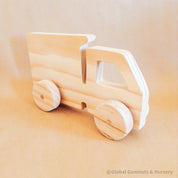 Personalized Wooden Truck: Sustainable wooden truck toy with customization.