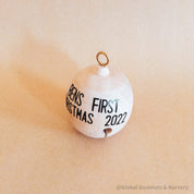 Wooden bell Christmas ornament with chimes, perfect for festive tree decor or rustic holiday charm.