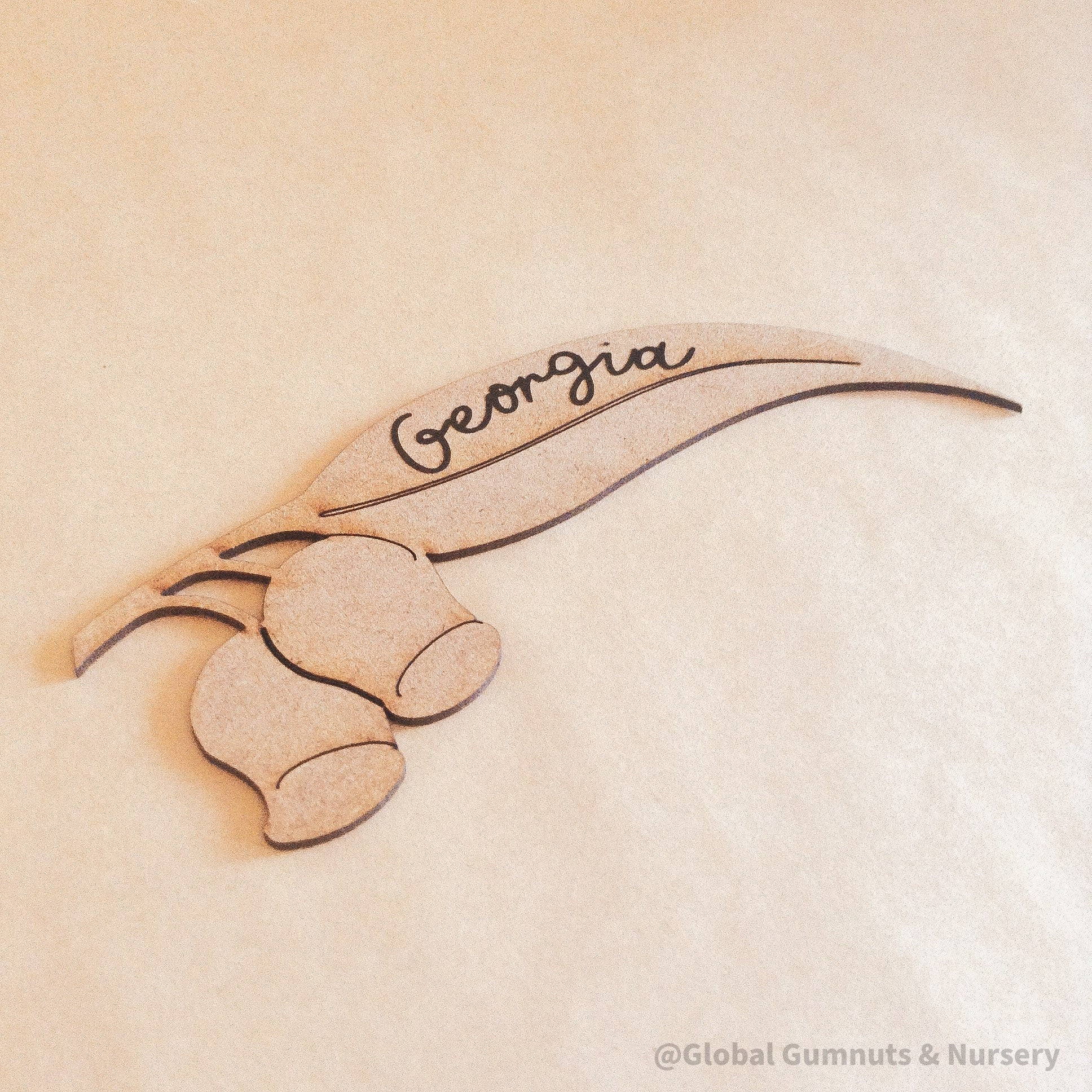 Gumleaf Laser Cut Embellishments: Personalized name tags for weddings or gifts.