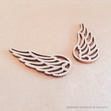 Alas de hada de madera para muñecas de clavija (juego de dos, 6 cm)