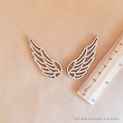 Wooden fairy wings for peg dolls (set of 2, 6cm), a whimsical crafting supply.