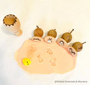 Easter Gumnut Stamps: Four-piece Easter-themed nature stamp set.