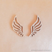 Wooden fairy wings for peg dolls (set of 2, 6cm), a whimsical crafting supply.