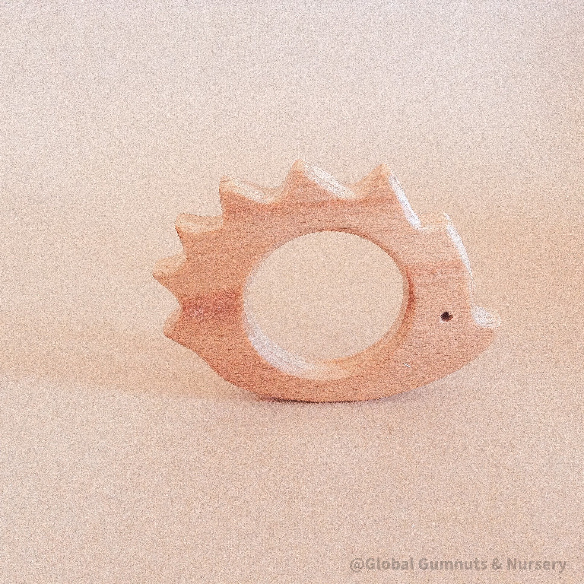 Beechwood echidna figurine, handcrafted and perfect for Australian wildlife-themed play or decor.
