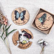 Australian butterfly jigsaw puzzle set, crafted from timber and designed to celebrate native Australian fauna. A perfect educational toy!