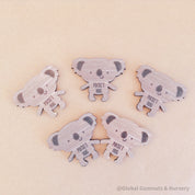 Wooden Koala Hug token, a small, comforting reminder of care, perfect for sharing "a little hug."
