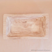 Raised Rectangle Wooden Tray: Rectangular wooden tray designed for sensory or play setups.