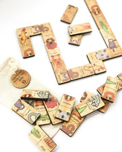 Heads and Tails game featuring Australian native animals, a wooden Montessori toy for fun learning.