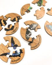 Australian butterfly jigsaw puzzle set, crafted from timber and designed to celebrate native Australian fauna. A perfect educational toy!