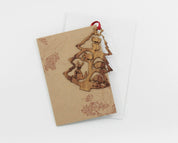 Unique Australian timber decoration gift and card, includes an art card and envelope.