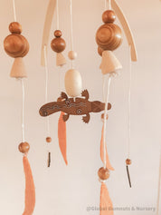 Platypus Nursery Mobile: Handmade crib mobile with platypus design.