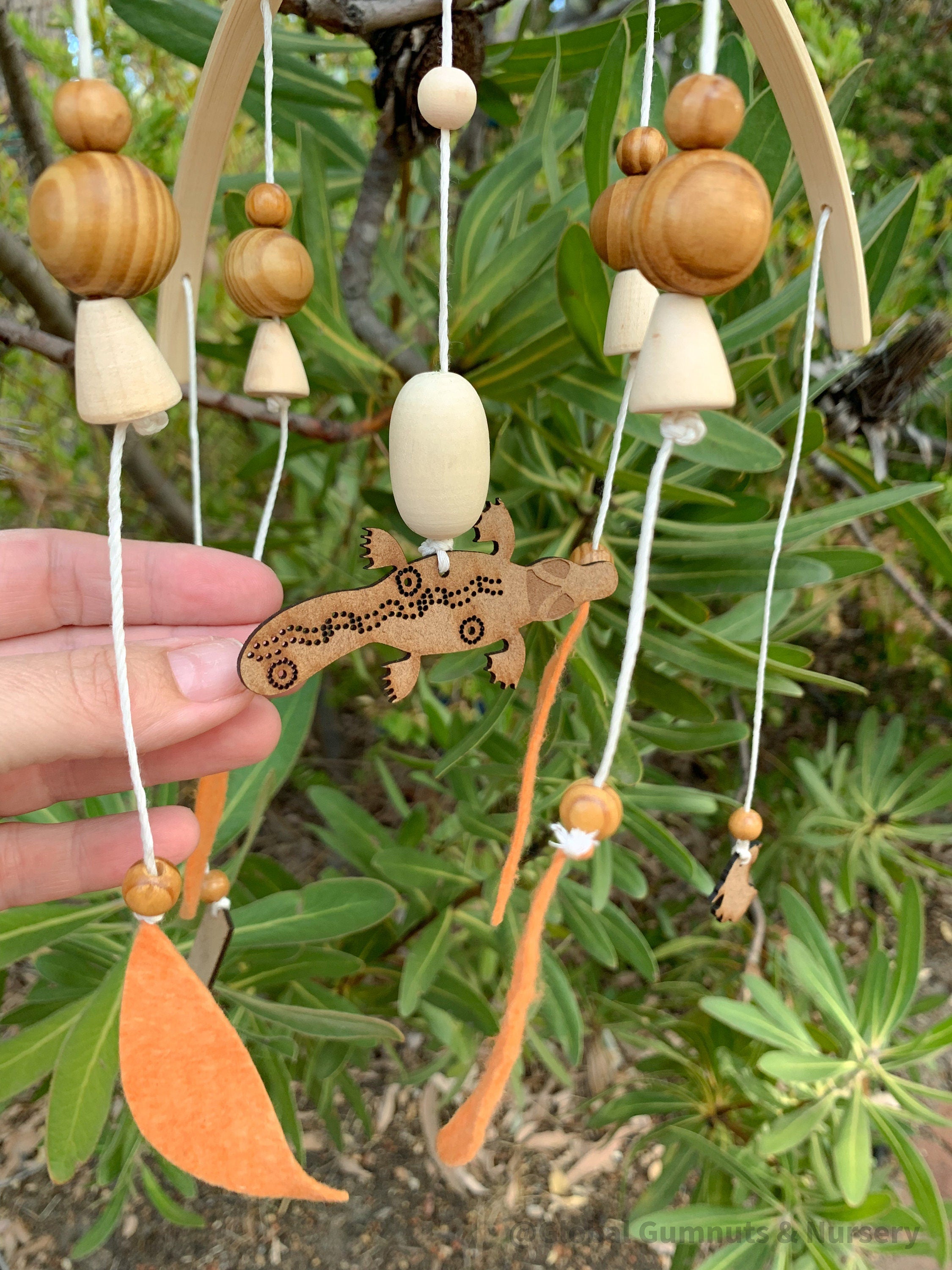 Platypus Nursery Mobile: Handmade crib mobile with platypus design.