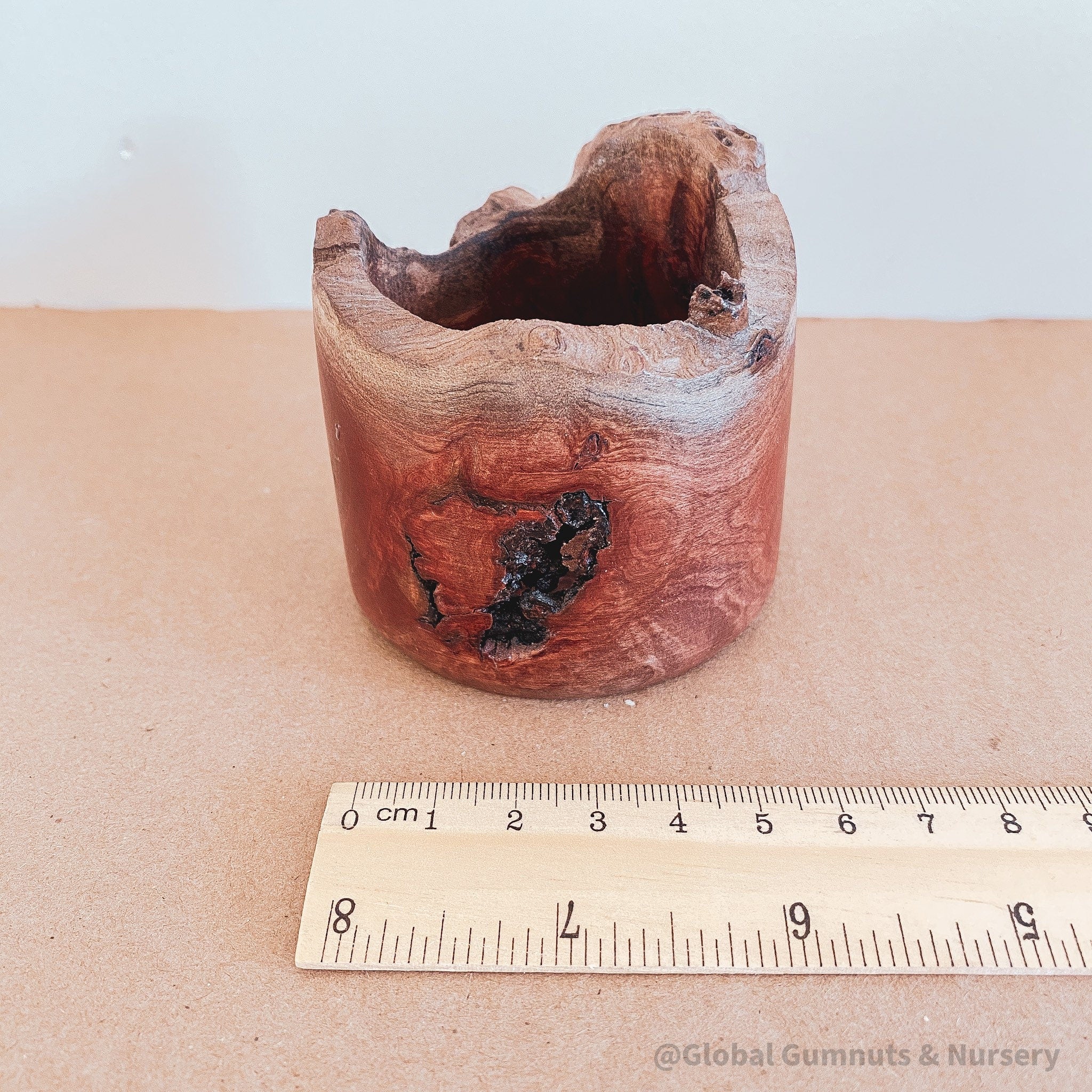 Jarrah Tealight Holder: Unique Jarrah wood tealight holder handmade in Perth.
