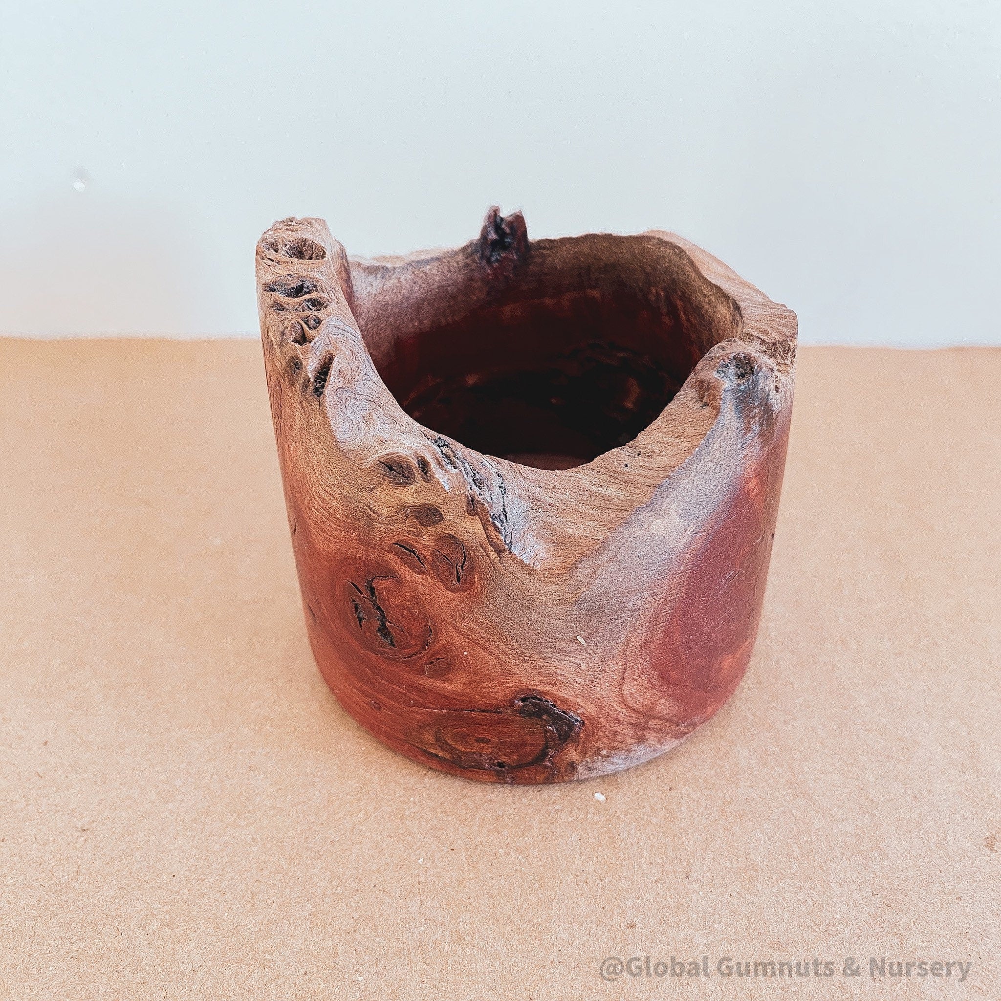 Jarrah Tealight Holder: Unique Jarrah wood tealight holder handmade in Perth.