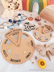 Daily Weather Wheel: Spinner dial for learning about daily weather.