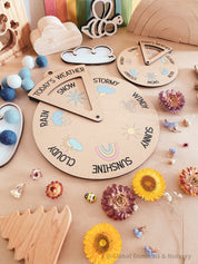 Daily Weather Wheel: Spinner dial for learning about daily weather.