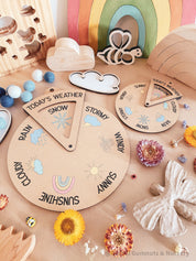 Daily Weather Wheel: Spinner dial for learning about daily weather.