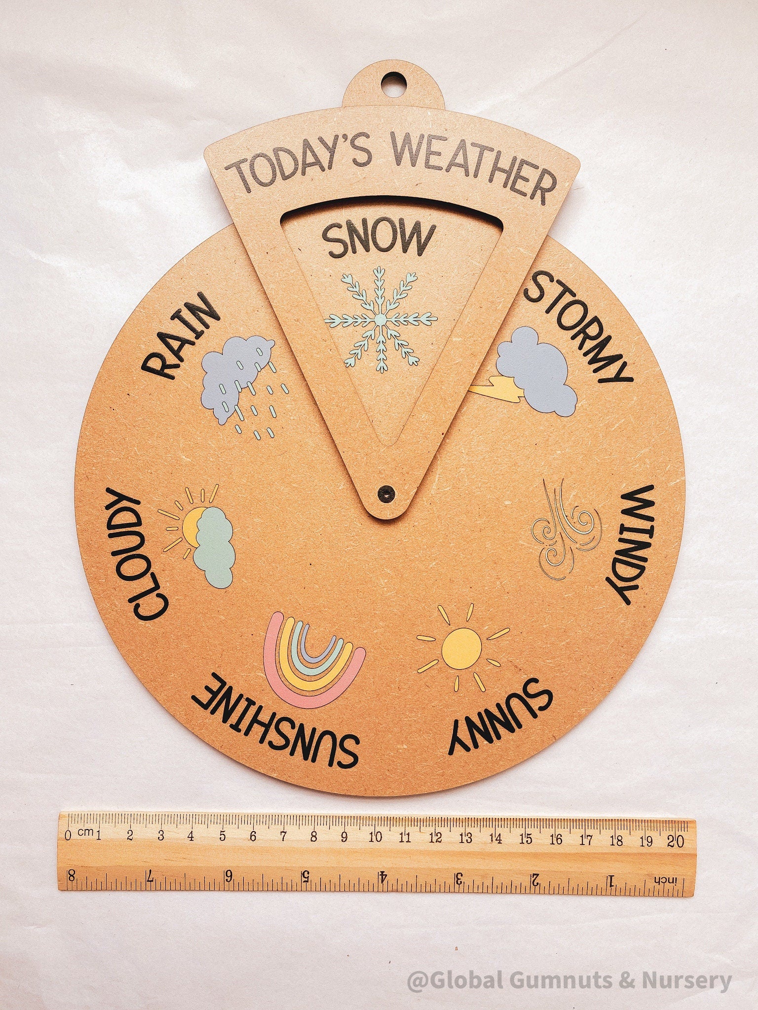 Daily Weather Wheel: Spinner dial for learning about daily weather.