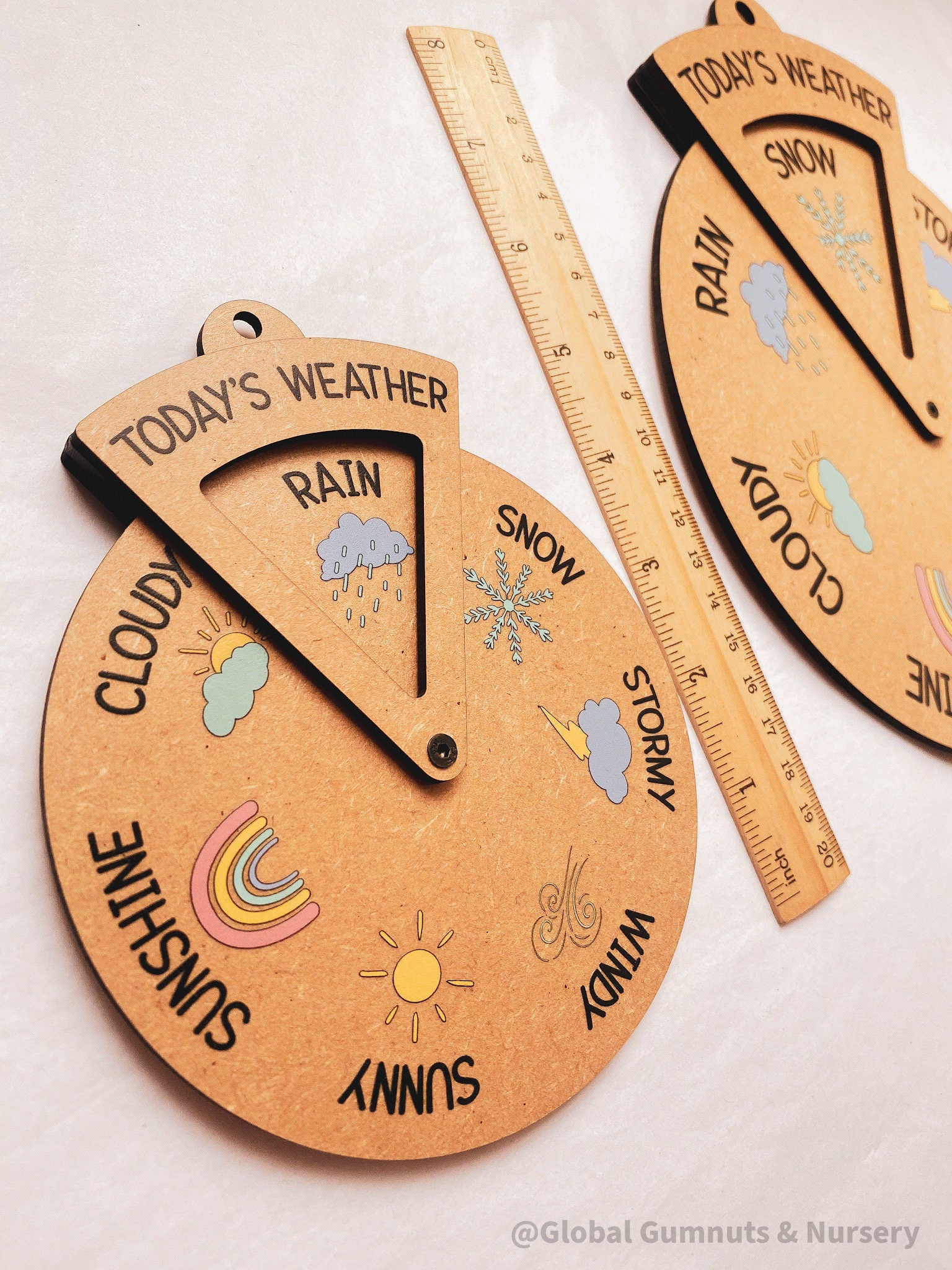 Daily Weather Wheel: Spinner dial for learning about daily weather.