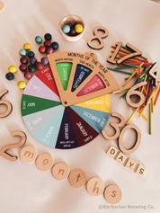 Months of the Year Wheel: Interactive spinner wheel to teach the months.
