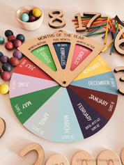 Months of the Year Wheel: Interactive spinner wheel to teach the months.