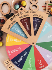 Months of the Year Wheel: Interactive spinner wheel to teach the months.
