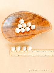 Natural wooden balls, perfect for creative crafting, learning, or marble games.
