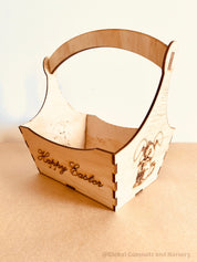 Engraved Easter Egg Basket: Easter egg holder with engraved details, perfect for egg hunts.