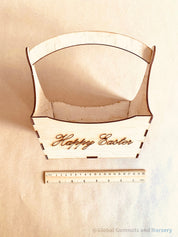 Engraved Easter Egg Basket: Easter egg holder with engraved details, perfect for egg hunts.